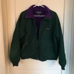 Vintage Lands End Hunter Green Full Zip Coat
